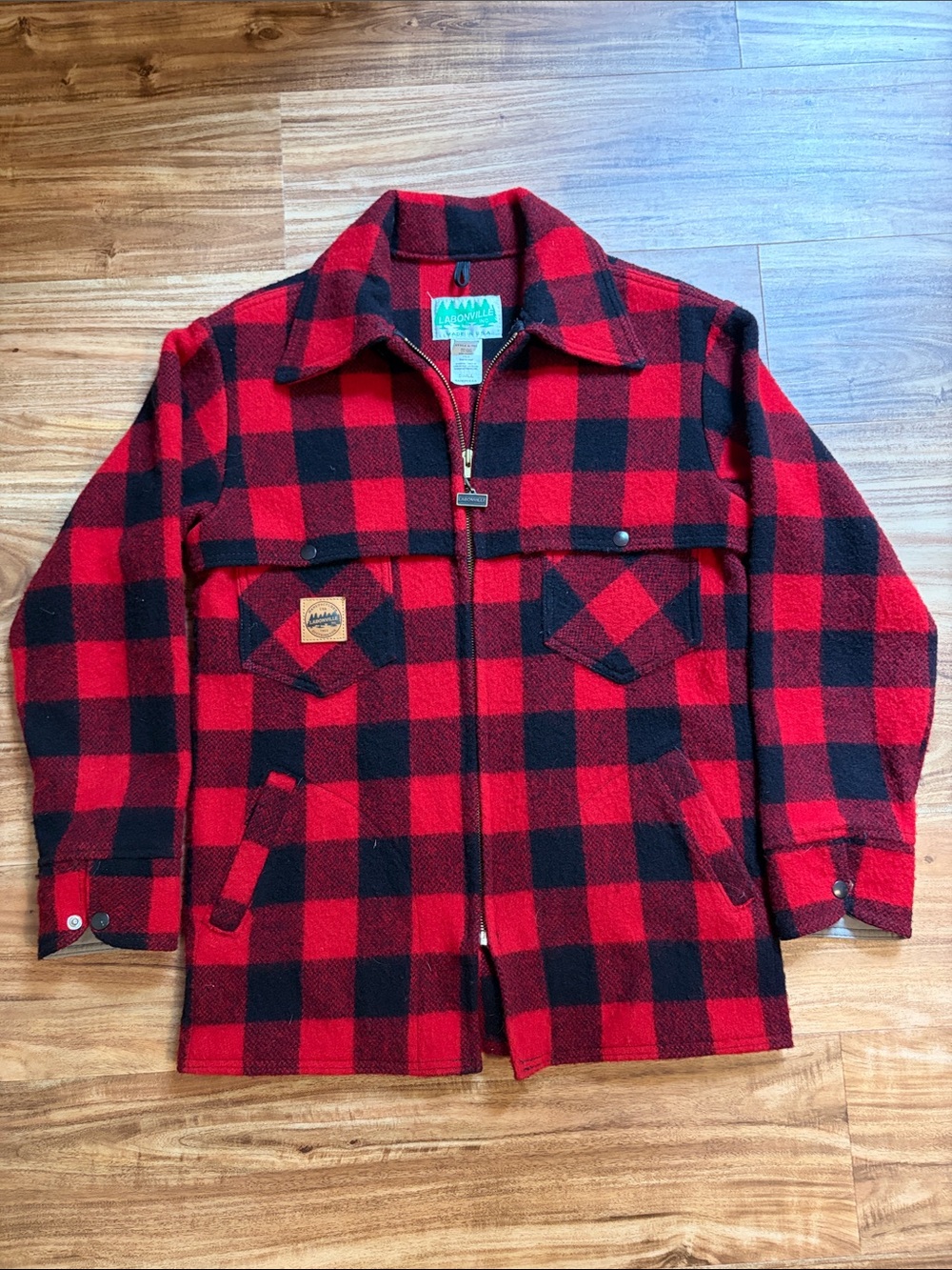 Labonville Red and Black Wool Field Jacket